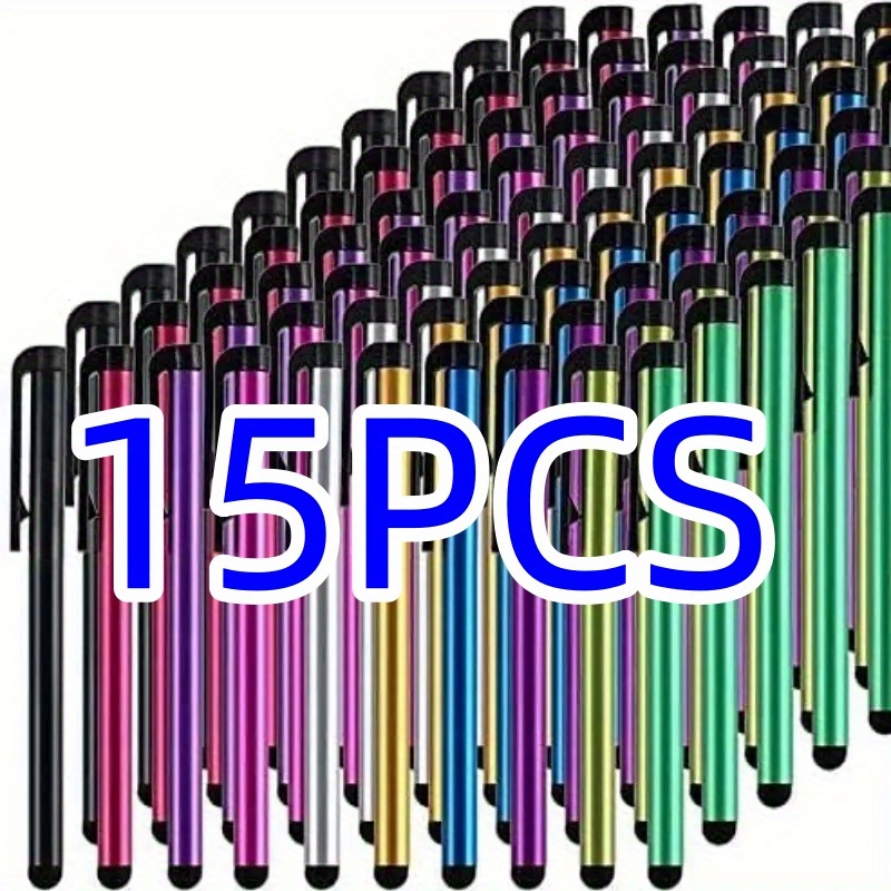 

15pcs Stylus Pens Set, Non-rechargeable, No Battery, No Electronic Components, Universal For Smartphones, Tablets, And Laptops