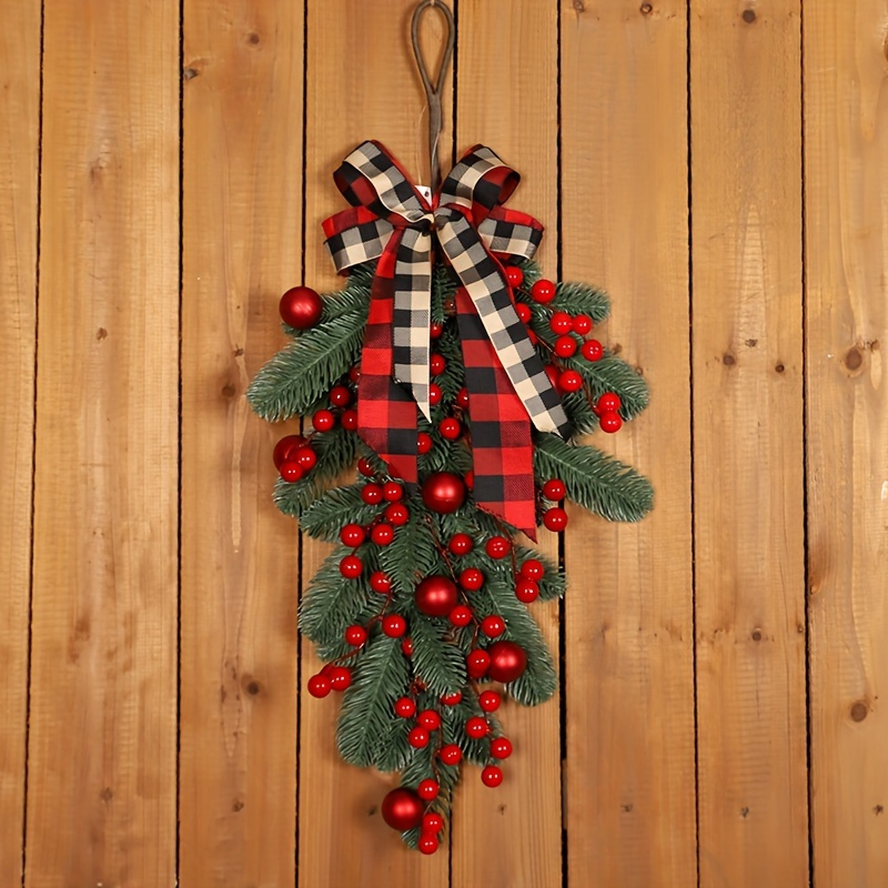 

23.6" Festive Christmas Berry Wreath - Artificial Wall Hanging For Home & Front Door, Ideal For Holiday Parties & Weddings