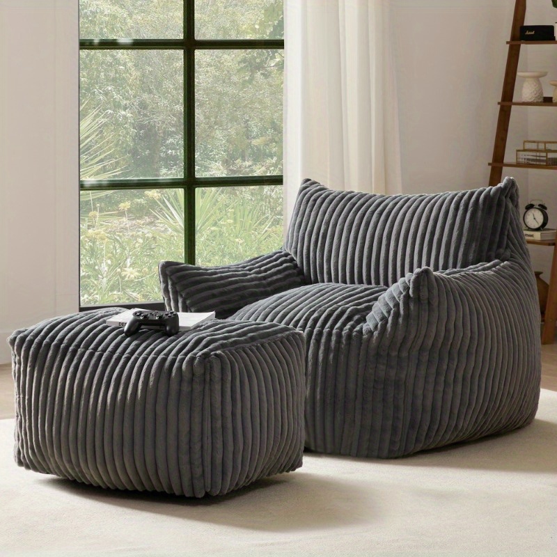 Living&* Bean Bag Chair: Bean Bags With Memory Foam Filled, Beanbag  Chairs Soft Sofa, XXL Foam Filled Bean Bag Chair, Suitable For Living