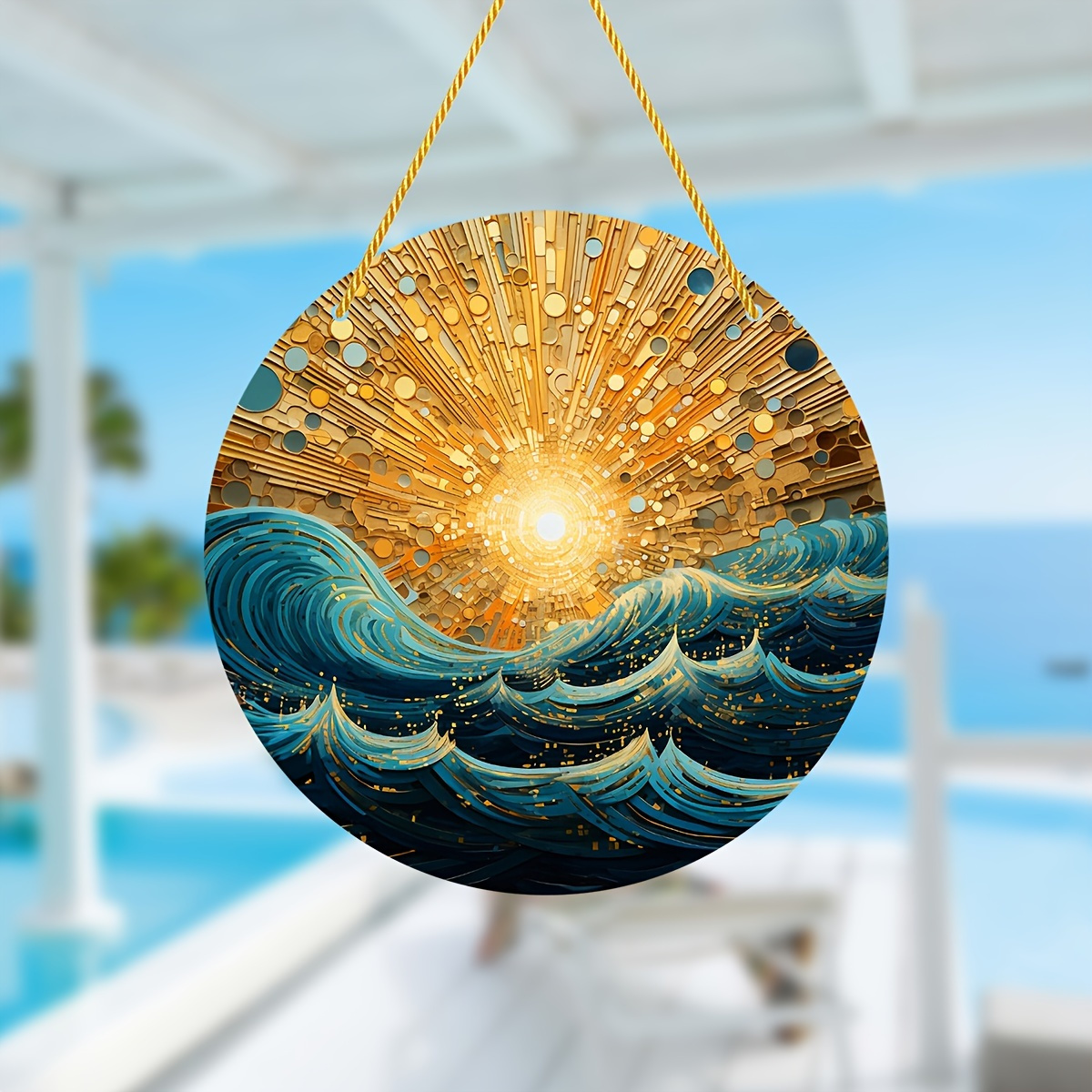 

1pc , 2d Round Hanging Decoration, , - For Decoration,