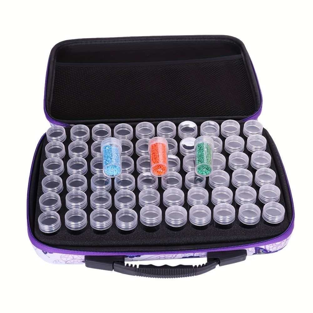 

Pattern Storage Box 60 , Portable Organizer For Diamond , Crafts, Jewelry, , Includes Round Bottles, , Unisex Adult, Cosmetic