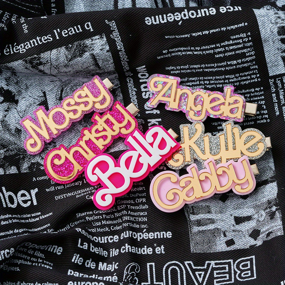 

- Personalized Barrette , & , For