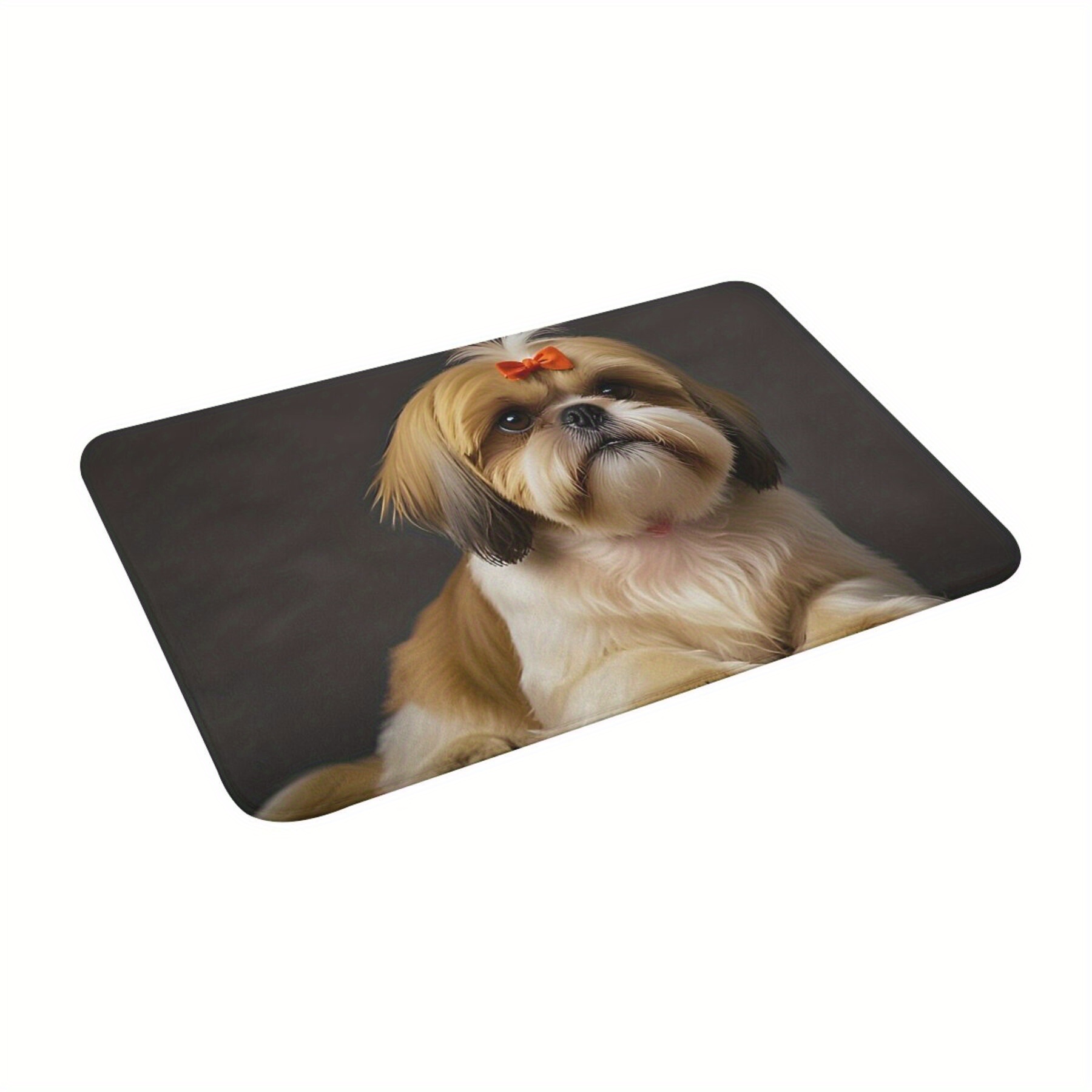 

Shih Tzu Doormat - Rectangle Washable Entrance Rug For Decor - , 1pcs