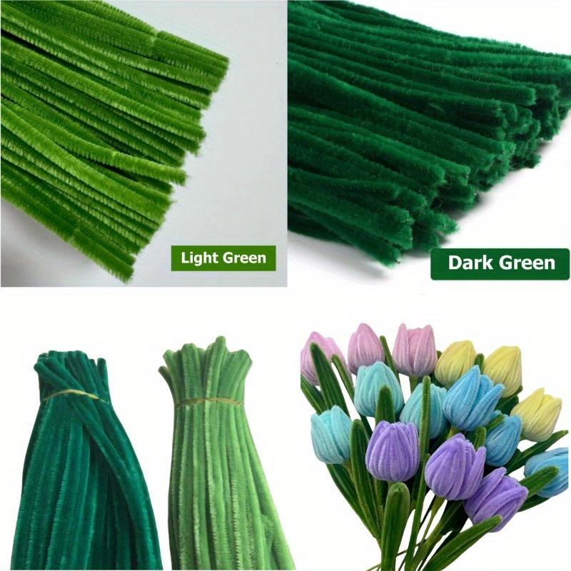 

500pcs Flexible Chenille Pipe Cleaners For Diy Crafts - Ideal For Handmade Tulips, Leaves & Animals | Christmas Tree Decorations And Day Gifts | Creative Arts & Crafts Supplies