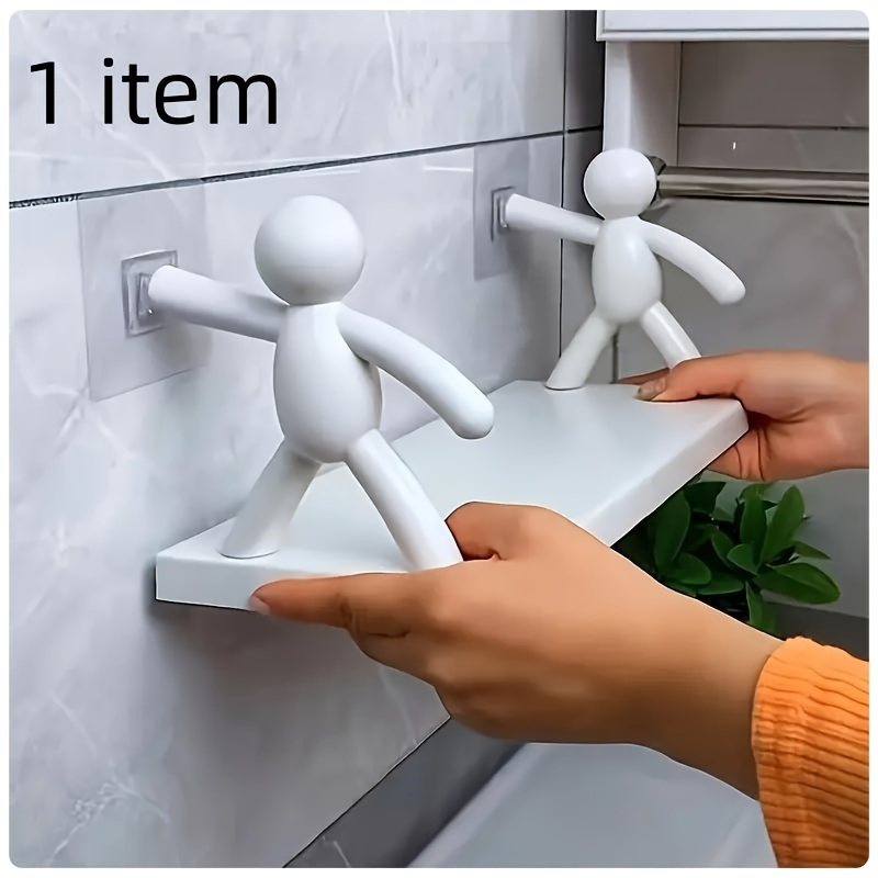 E-shop Vielseitige Wandregal ohne Bohren - Humanoid-Design, für Badezimmer, Wohnzimmer, Schlafzimmer und Balkon-Aufbewahrung, moderne Wandregale aus