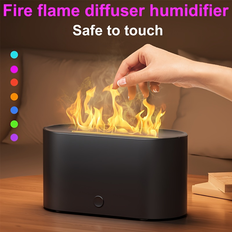 

Simulated Flame Shape Humidifier--fragrance Diffuser, Essential Oils Added As Air Aromatherapy Diffuser, Birthday Gift, Suitable For Home, Office, Gift, Atmosphere Light, Christmas Gift