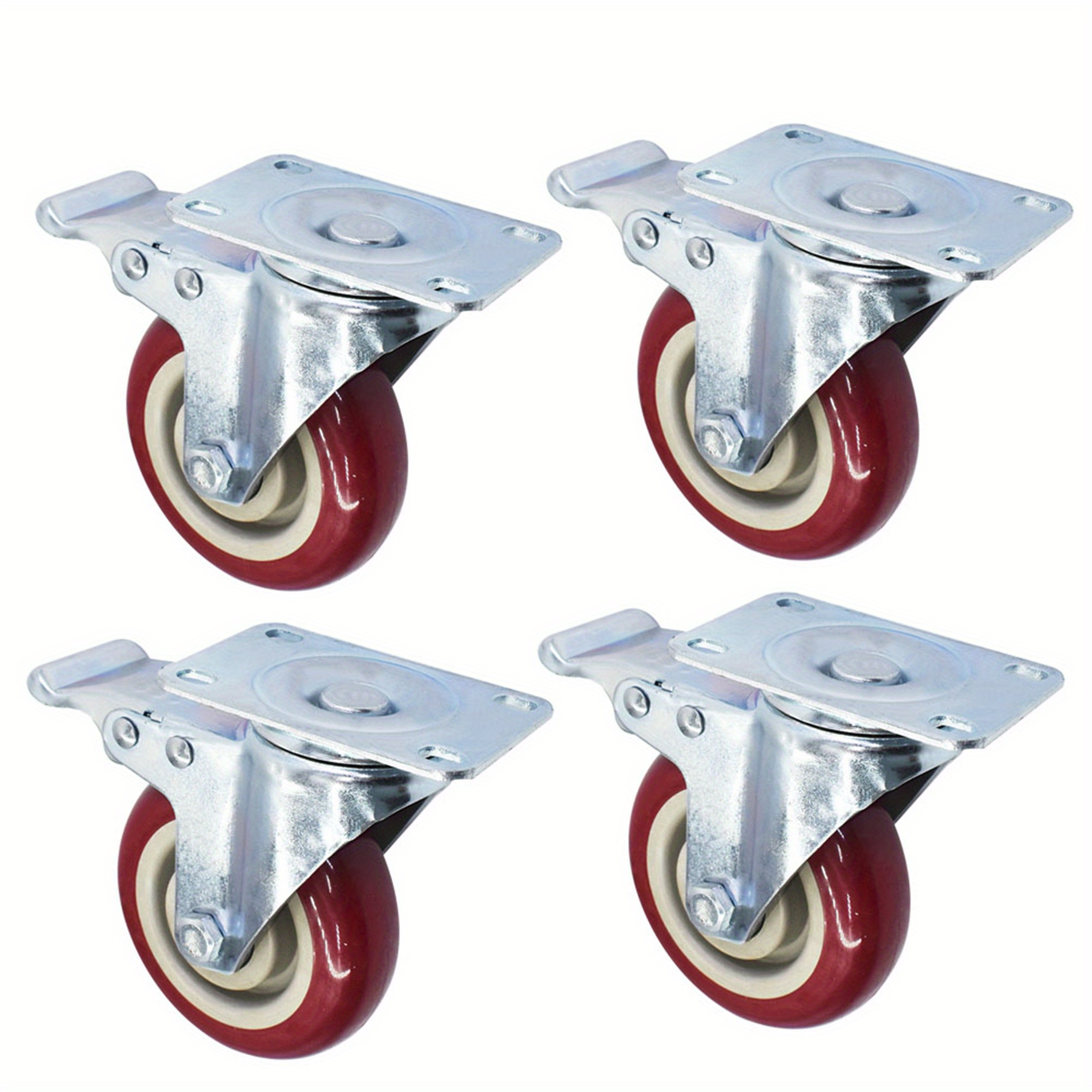 

4pcs Wflnhb 4 Universal Castors, Lockable For And Workbenches