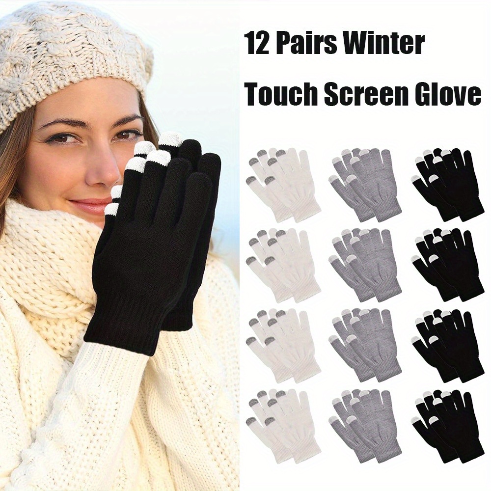 

12 Touch Gloves Knitted Gloves Gloves For Men Women