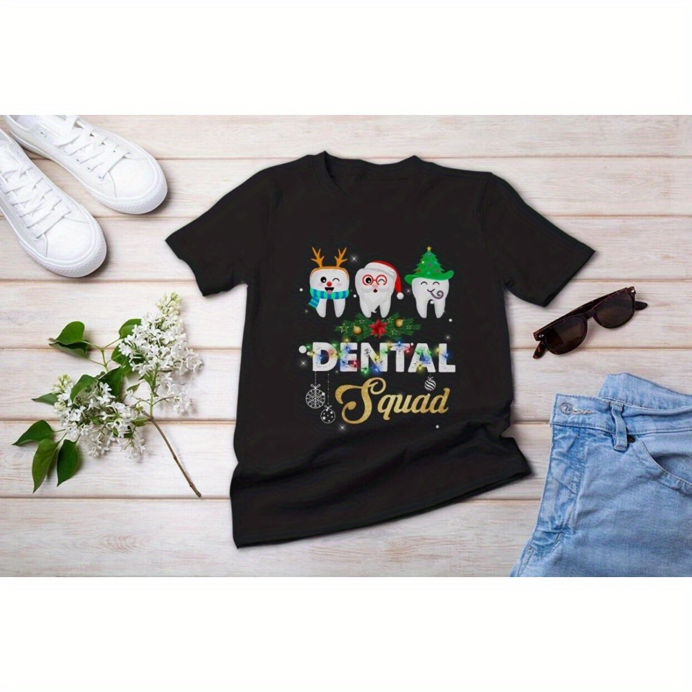 

Dentist Christmas T- - Outfit Xmas Lights Graphic