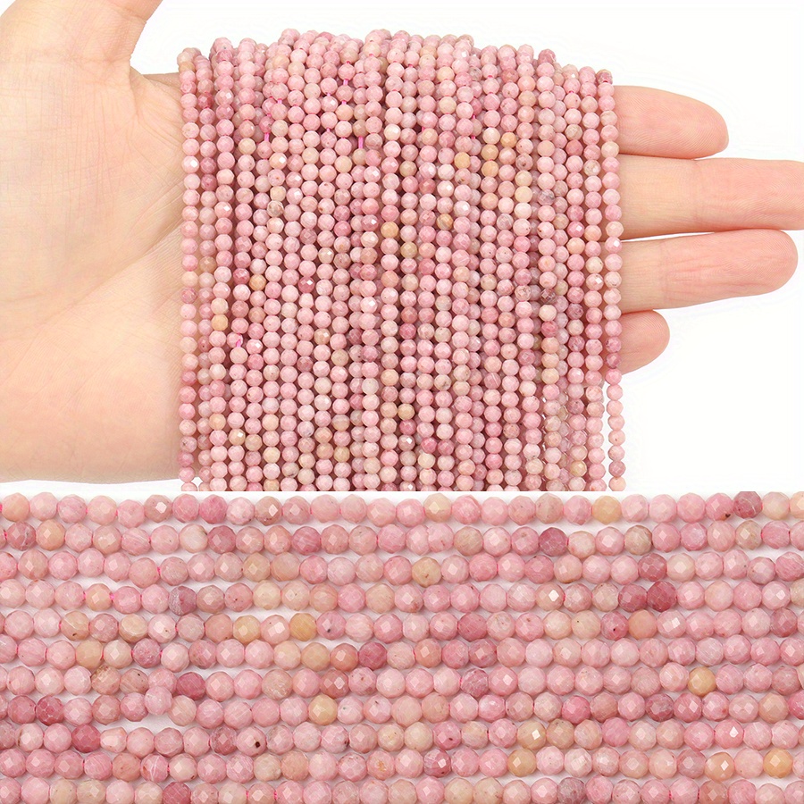 

Natural Rhodochrosite Beads - Round Loose Gemstones For , Bracelets & Necklaces - 2/3/4mm Sizes