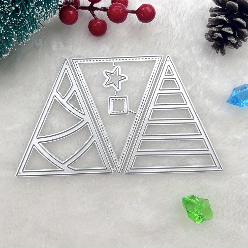 

1pc Christmas Tree Cutting Dies For Card Making, Scrapbooking - Diy Metal Die Cut For Holiday Crafts, , Embossing - , For To ,