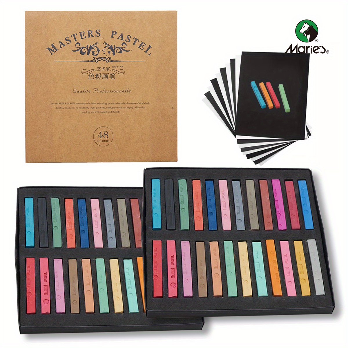 

Non Pastels, Pastels Set, Chalks 12/ 24/ 36/ 48 Dry For Art Drawing Painting Supplies Art