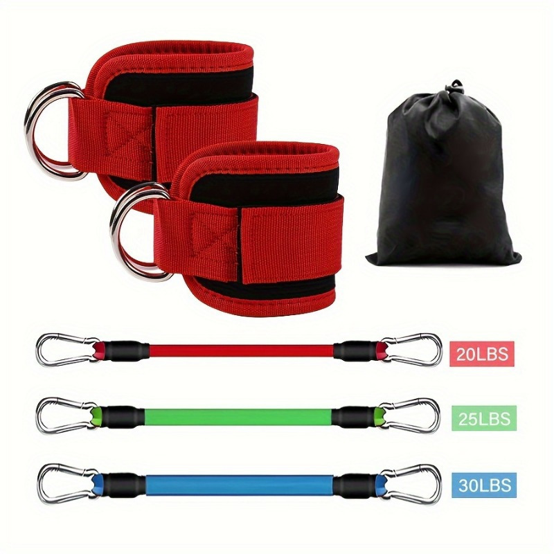 ankle resistance bands, ankle straps with cuffs for exercise, used for leg and hip training