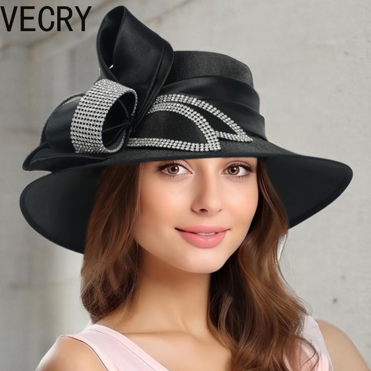 womens church derby dress hat wide brim tea - Temu