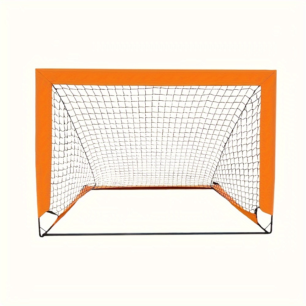 TEMU New Portable Soccer Goal Net - Foldable, Durable Pp Material With 3 Dawn Fabric, L-shaped Support And Fiberglass Poles, Ideal For Backyard
