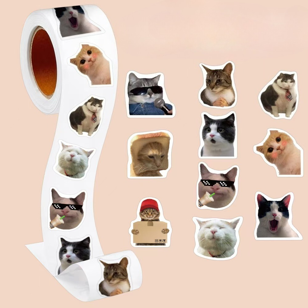 TEMU Cat Stickers, Cat Stickers, Gift Packaging Labels, Envelope Gift Decoration Sealing Stickers, Holiday Stickers, Holiday Stickers, Price Tag