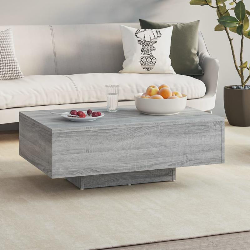 TEMU Coffee Table, Coffee Table Gray 85x55x31 Cm Made Of Wood
