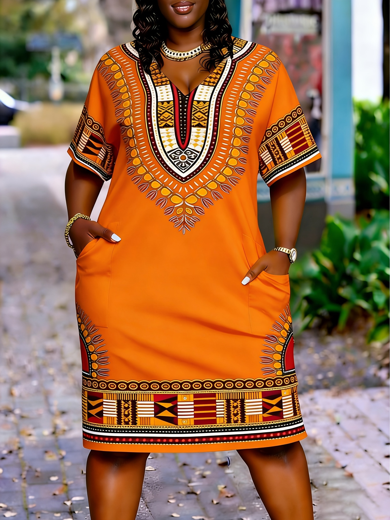 woman african dress sold on Temu United States