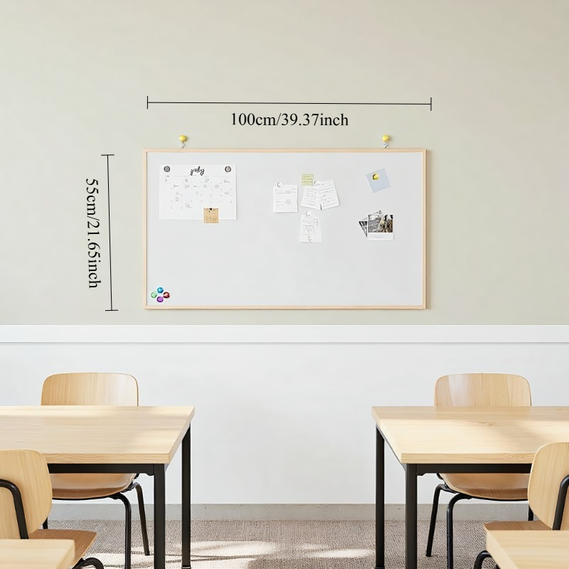 Image of A Magnetic Whiteboard Featuring A Frame Measuring 100x55cm, Ideal For Home Use, Education, Training, Office Settings, And As A Tool For Training, With A Sleek And Durable Frame