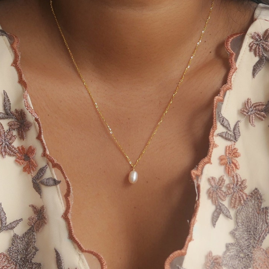 

Elegant Minimalist Pearl Necklace For Casual Attire, Vintage Style, , Pearl Necklace,