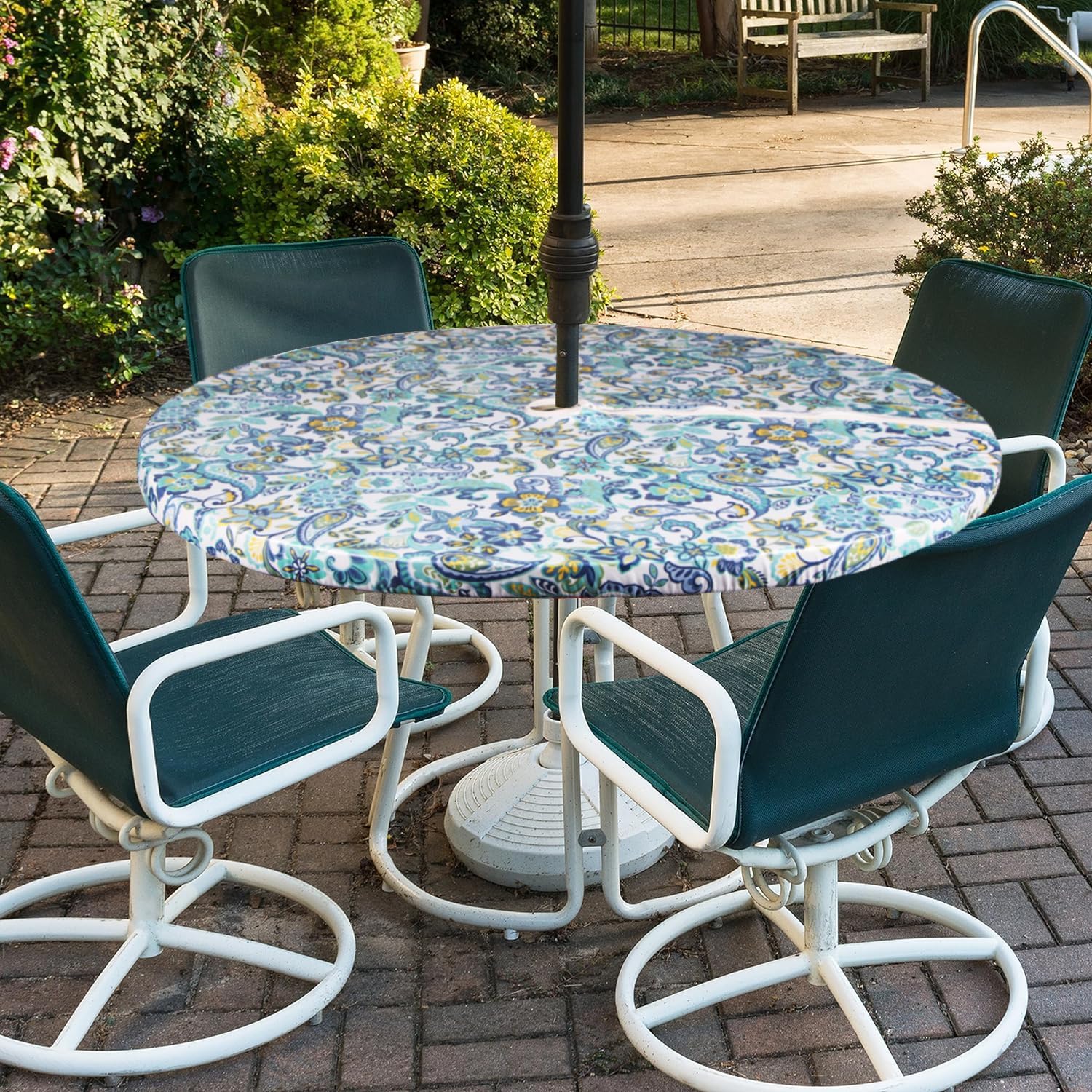 24 inch patio table with umbrella hole Oak Street Boardwalk Rectangular 24