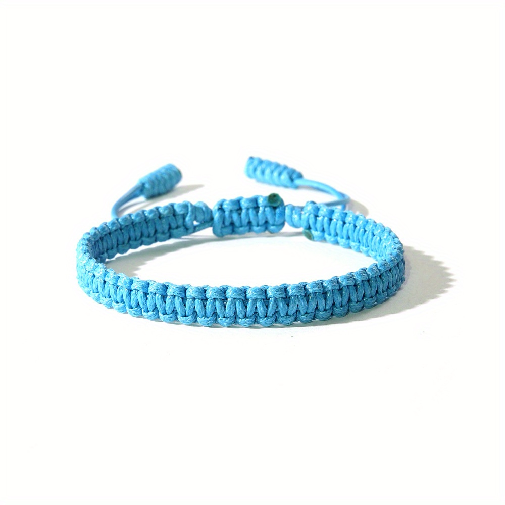Adjustable Boho Waterproof Nylon Rope Bracelet with Tassel Accents
