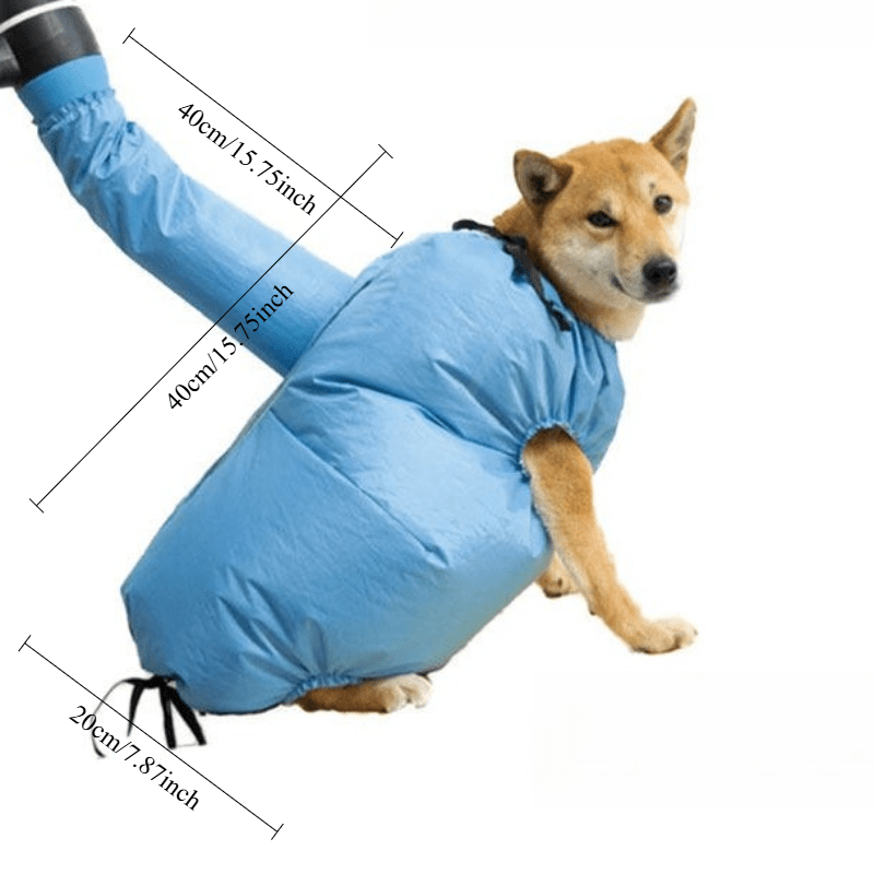 TEMU Pet Drying Bag - Mess-free Drying For Small, Medium, And Large ; Quick-drying Home Grooming Solution, Without Battery
