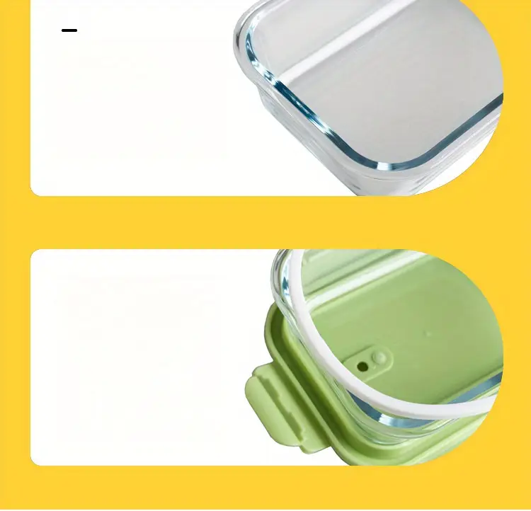 3pcs leak proof glass storage containers with blue lids microwave dishwasher safe meal prep picnics and food storage picnic essentials modern kitchenware glossy Product details 4