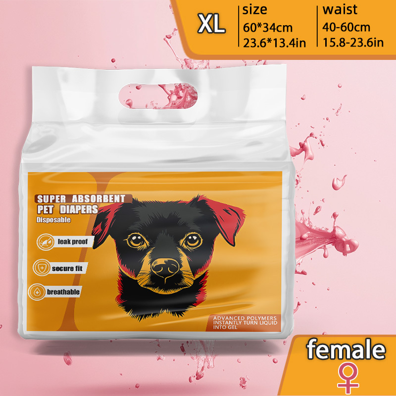 TEMU Xxl Large Dog Diapers - Super Absorbent, Leak-proof, , Breathable Disposable Pet Diapers For Golden Retrievers & Malamutes, Large Dog Diapers |