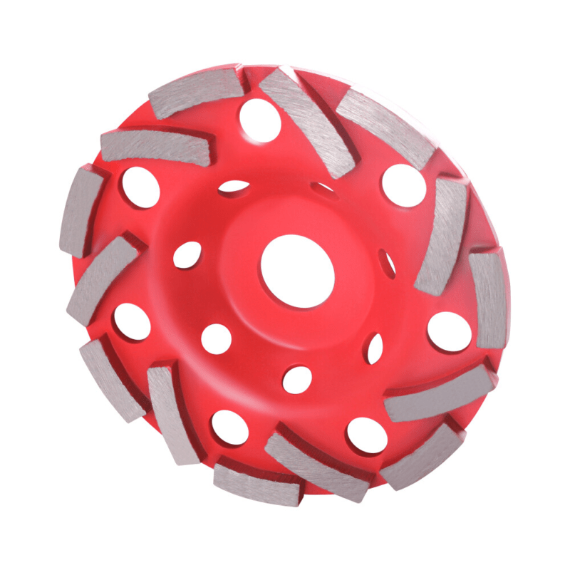 Dual-row Diamond Grinding Cup Disc, 125x22.23mm - Perfect For Concrete & Stone, With Ventilation, Fits All Angle Grinders