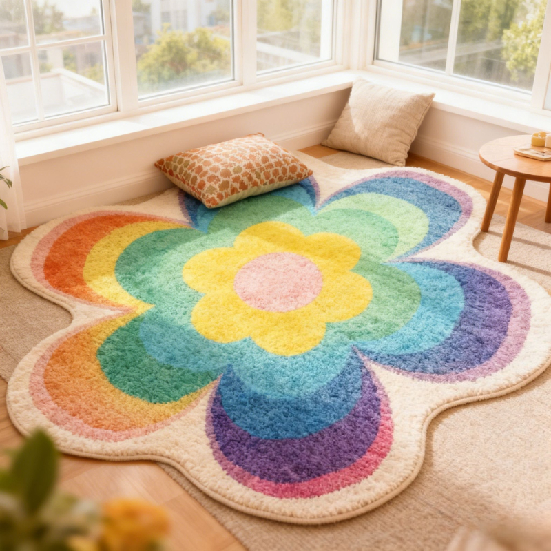 村上隆 Flower Floor Mat Rainbow Ecru beige Flower Floor Mat Rainbow × Ecru村上隆フロアマット カテゴリ 【公式