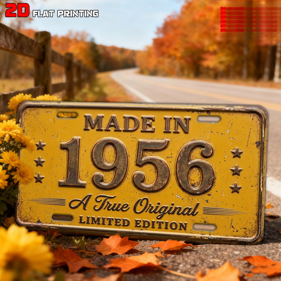 TEMU 1956 Vintage Distressed Wooden Plaque, Not A License Plate, For Decorative Use Only, Birthday Anniversary Gift, Home Decor, Porch Decor, Yard