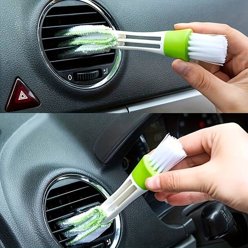 2 in 1 multifunctional pe car air vent cleaning brush detachable washable durable plastic ideal for cleaning ship vehicle interior details and corners car interior cleaning durable plastic brush car vent cleaner
