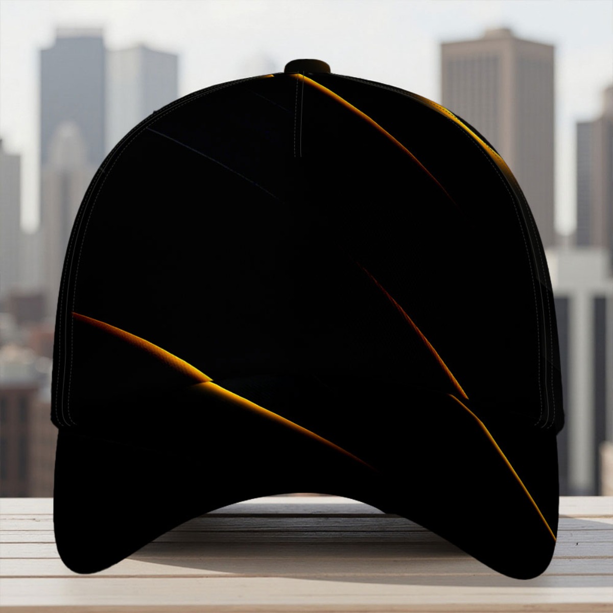 TEMU 1pc Featuring An With Dark , This Adjustable Snapback Cap Of Lightweight Polyester And Has A Duckbill Style, Making It Perfect For Outdoor