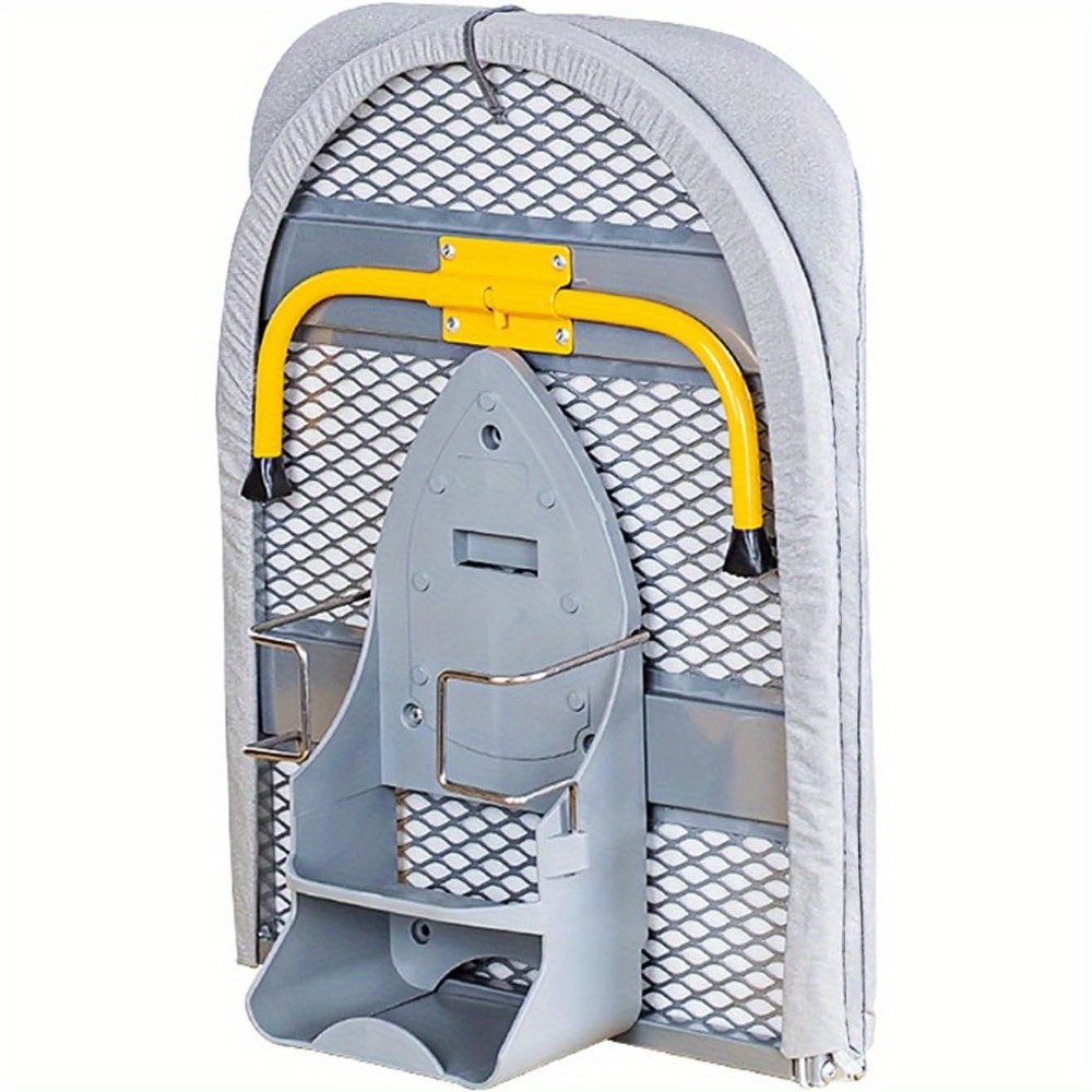 Image of Foldable Mini Ironing Board With Holder | Portable 89x33cm (35 × 13 Inches) Tabletop Ironing Board | Space- For Small Rooms | Non-slip Feet |heat-reflective Cover | Easy To Store And Use At Home
