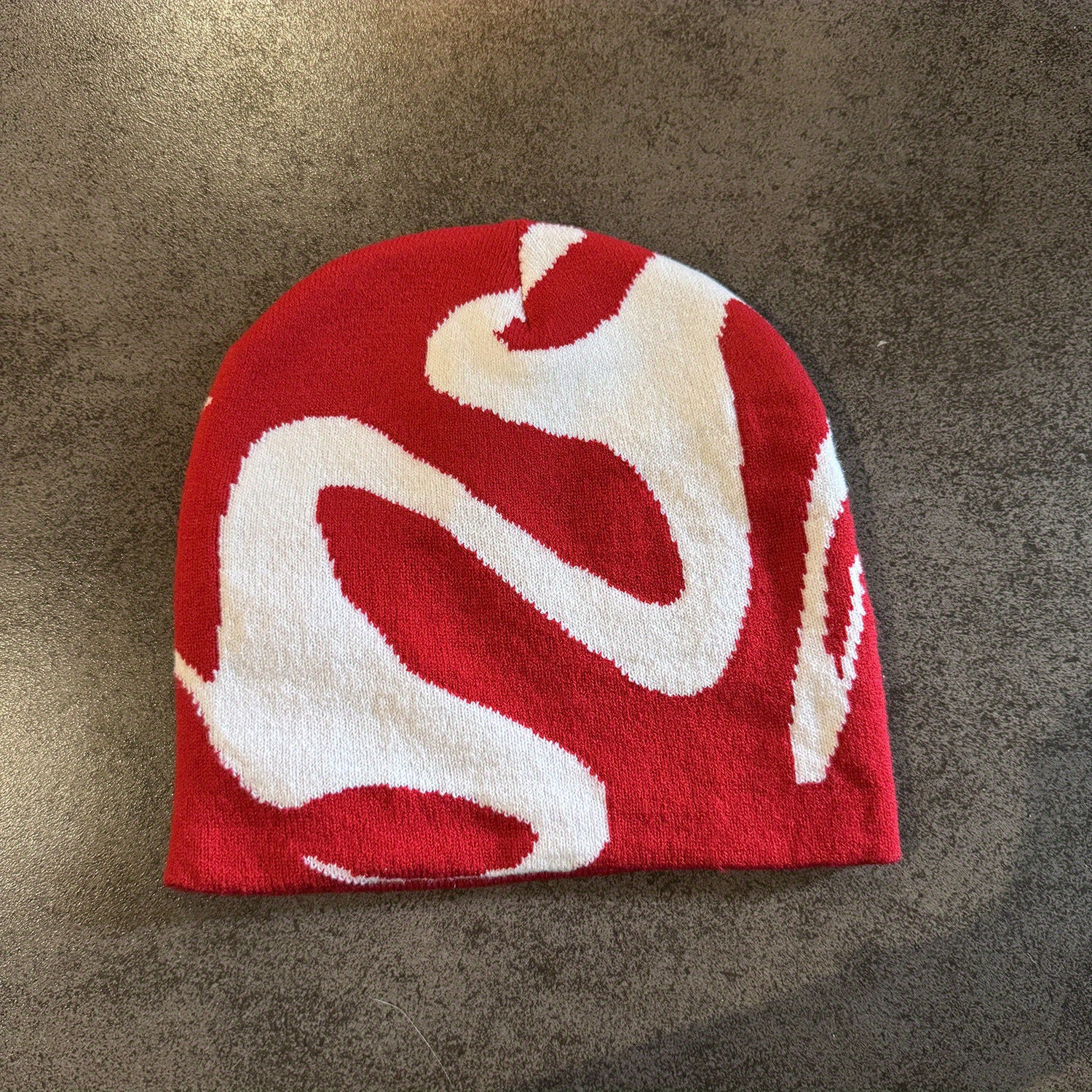 Image of Trendy Women's And Men's Halloween Beanie | Abstract Swirl Gothic Street Hat