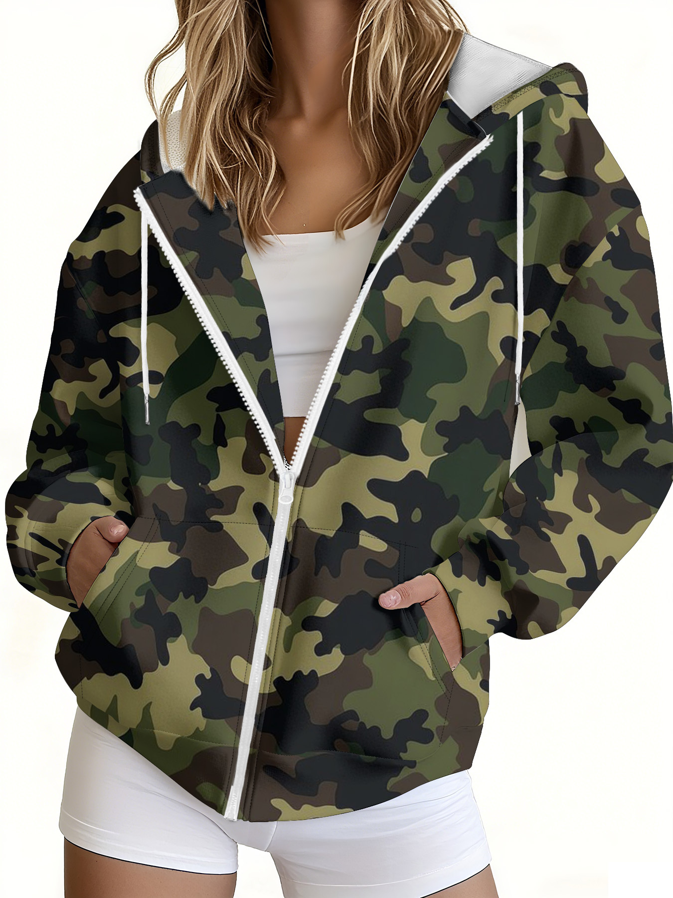 camouflage jacket women sold on Temu United States