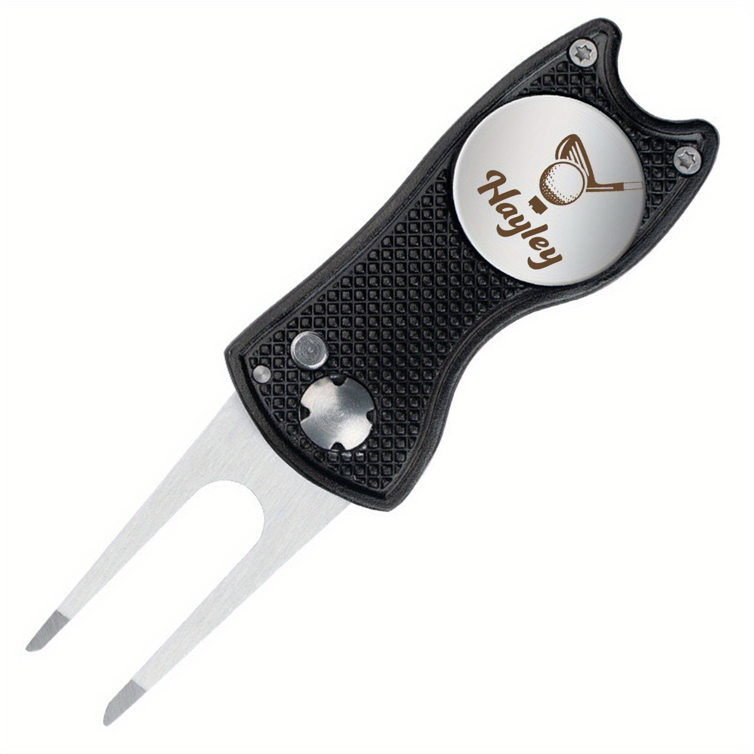 TEMU Personalized Name Or Text, Golf Ball Marker Repair Tool, Adjustable Retractable Ball Marker Repair Tool, Gift For Groomsmen, Golf Gear, Golf