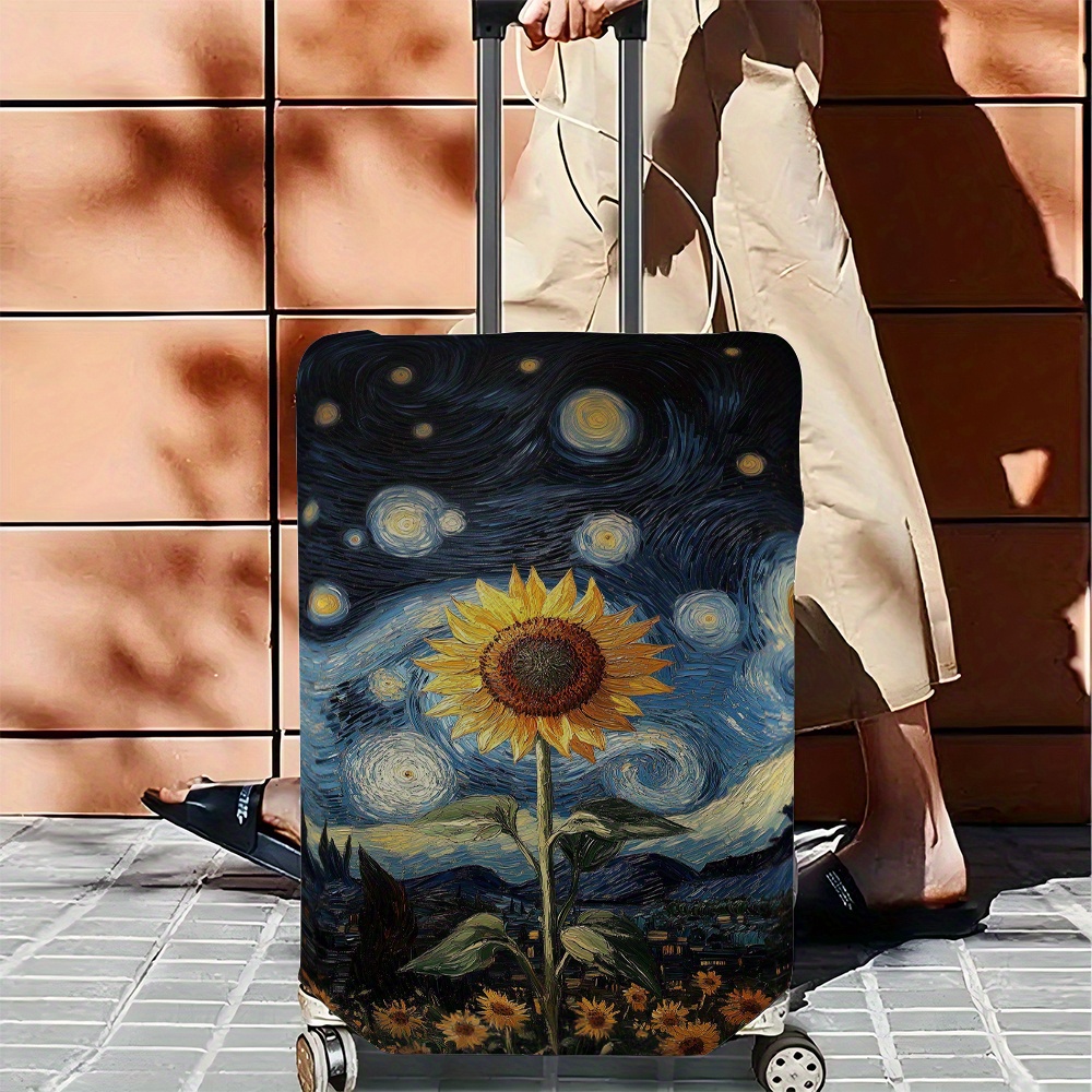 van starry night inspired travel luggage cover washable Temu Mexico