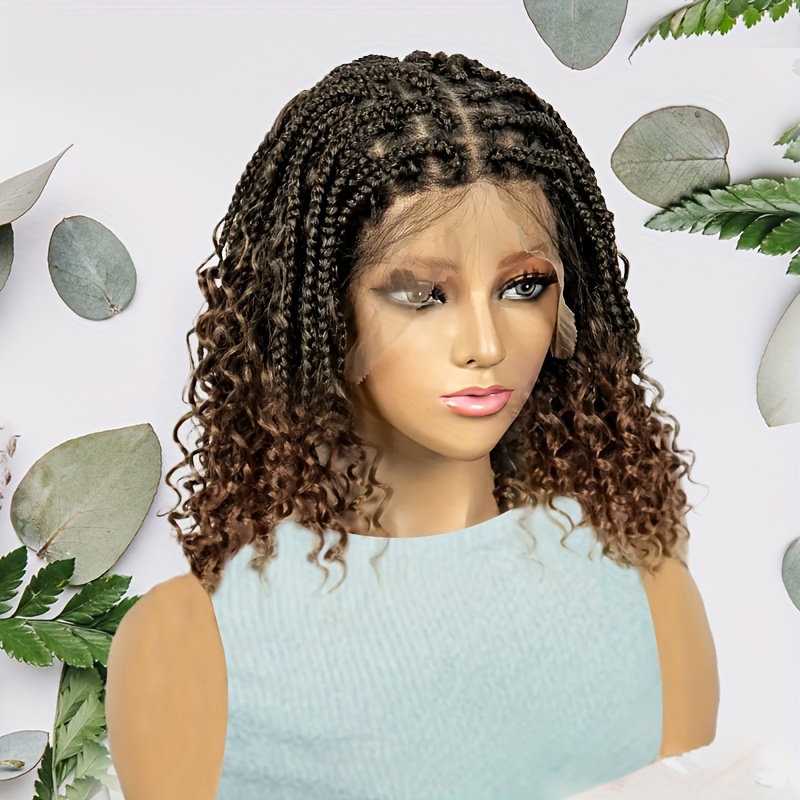 16in Full Lace Bohemian Braided Wig High Density Hand-braided Breathable For Christmas Halloween Music Festivals