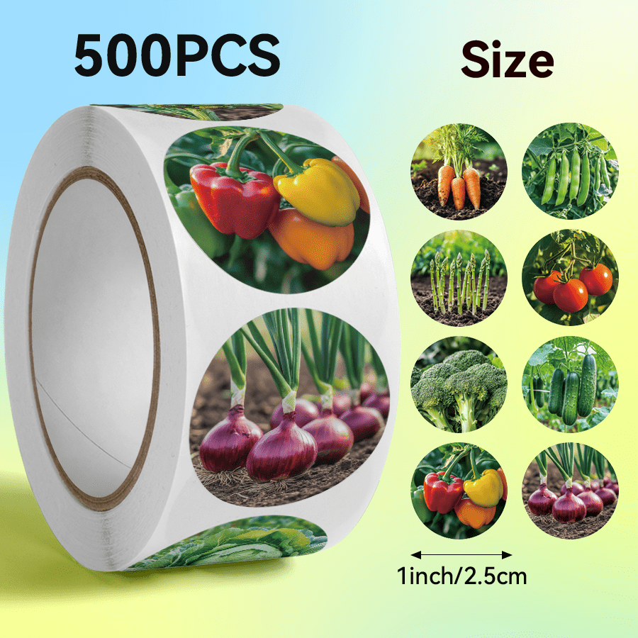 500pcs Vegetable Stickers