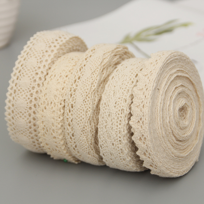 5yards lace trim ribbon beige sewing trim lace ribbon crochet lace fabric diy wedding party craft gift decor
