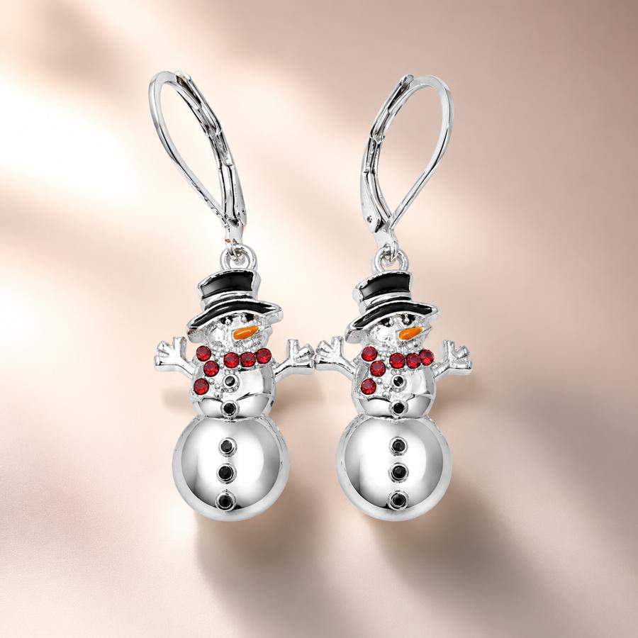 TEMU 1 Pair Fashion Cute Snowman Dangle Earrings, Ideal For Christmas, Halloween, Valentine's Day, Anniversary, Wedding, Birthday Party, Gathering