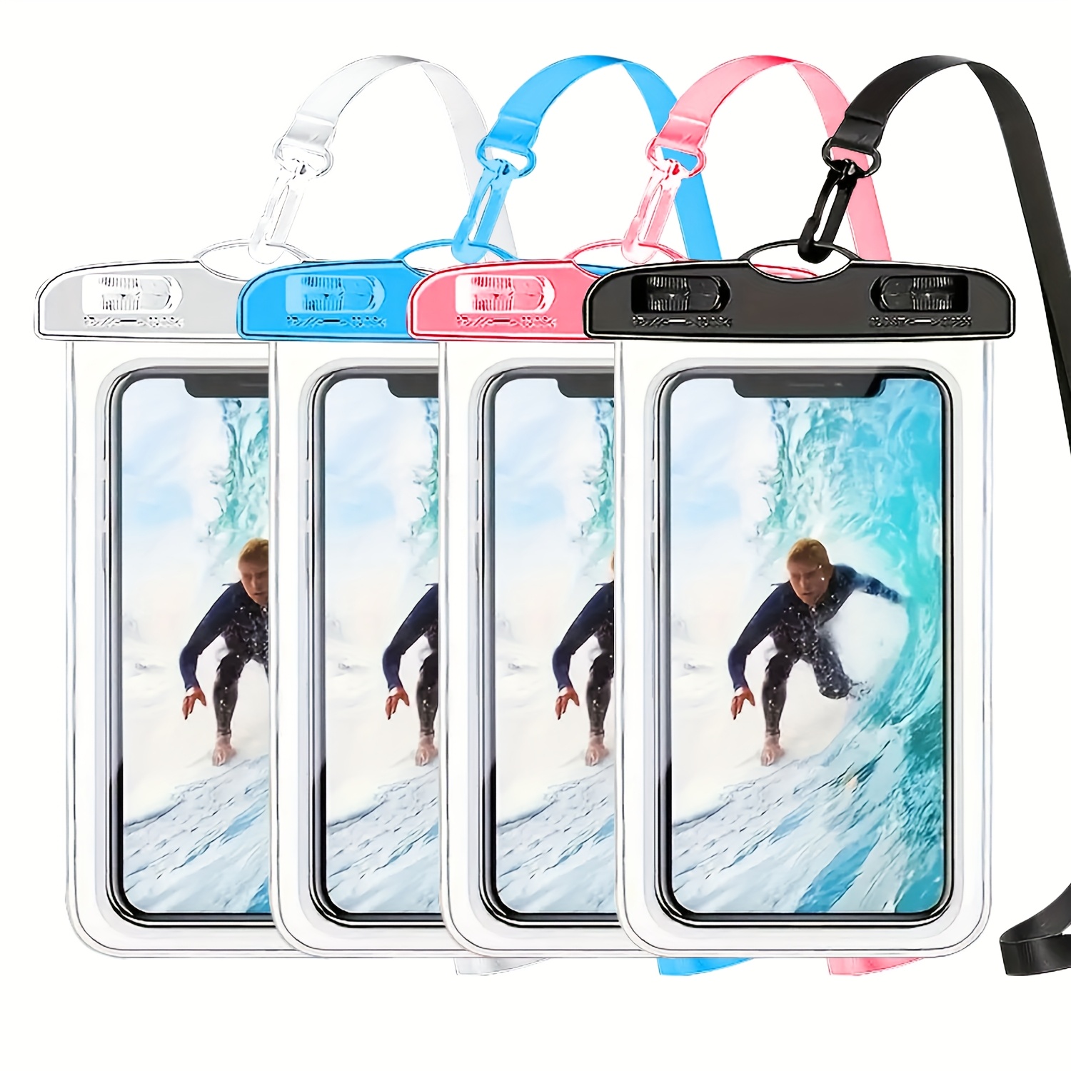 TEMU 6pcs Phone Pouch Set: 3 Lanyards + 3 Protective Pouches (random Colors). Suitable For Iphone 17/16/15/14/13 Pro And Other Large-screen Phones .0