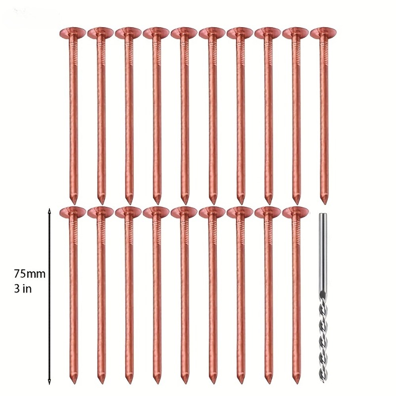 Image of 16pcs Nails, Tree Kill Nails, Stump Removal Nails, 15pcs Tree Kill Nails, And 1pc Drill Bit