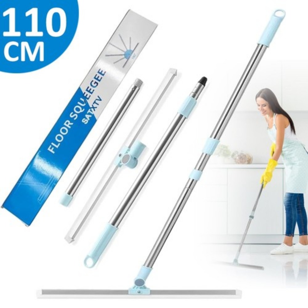 122cm Floor Squeegee, V-shaped Design, Adjustable Length, Suitable For Tiles, Glass Windows, And Walls