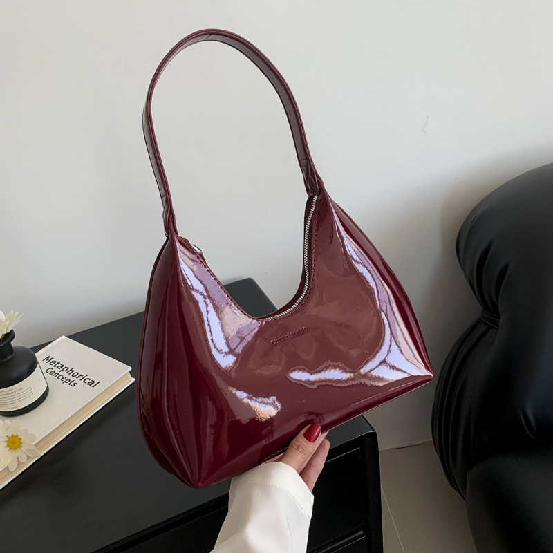 

1pc LYTING Sac À Bandoulière De Mode Pour Femmes - Tote En Cuir Synthétique De Couleur Unie Avec Sangles Fixées, Sac À Main Léger Avec Fermeture Éclair Et Doublure En Polyester Peint À L'extrémité