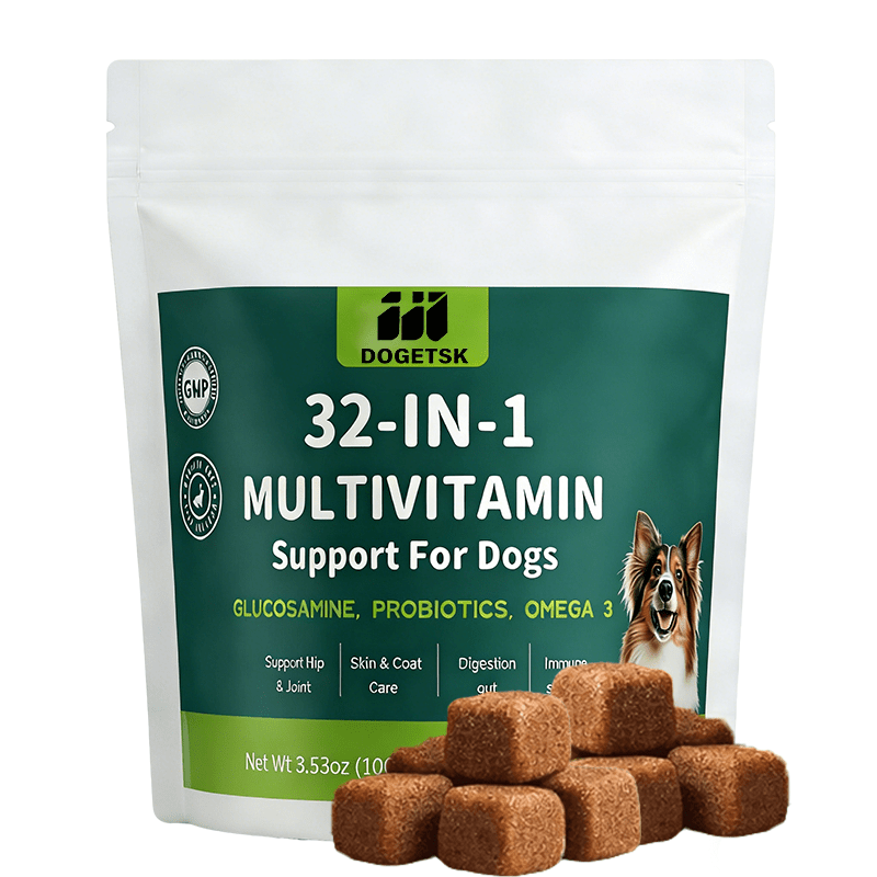 TEMU Dog Multivitamin Chewable Tablets, Containing , Msm, 3 & 6 And Probiotics, Health Vitamin Supplements, 100g Soft Capsules, Sealed Bag Quality