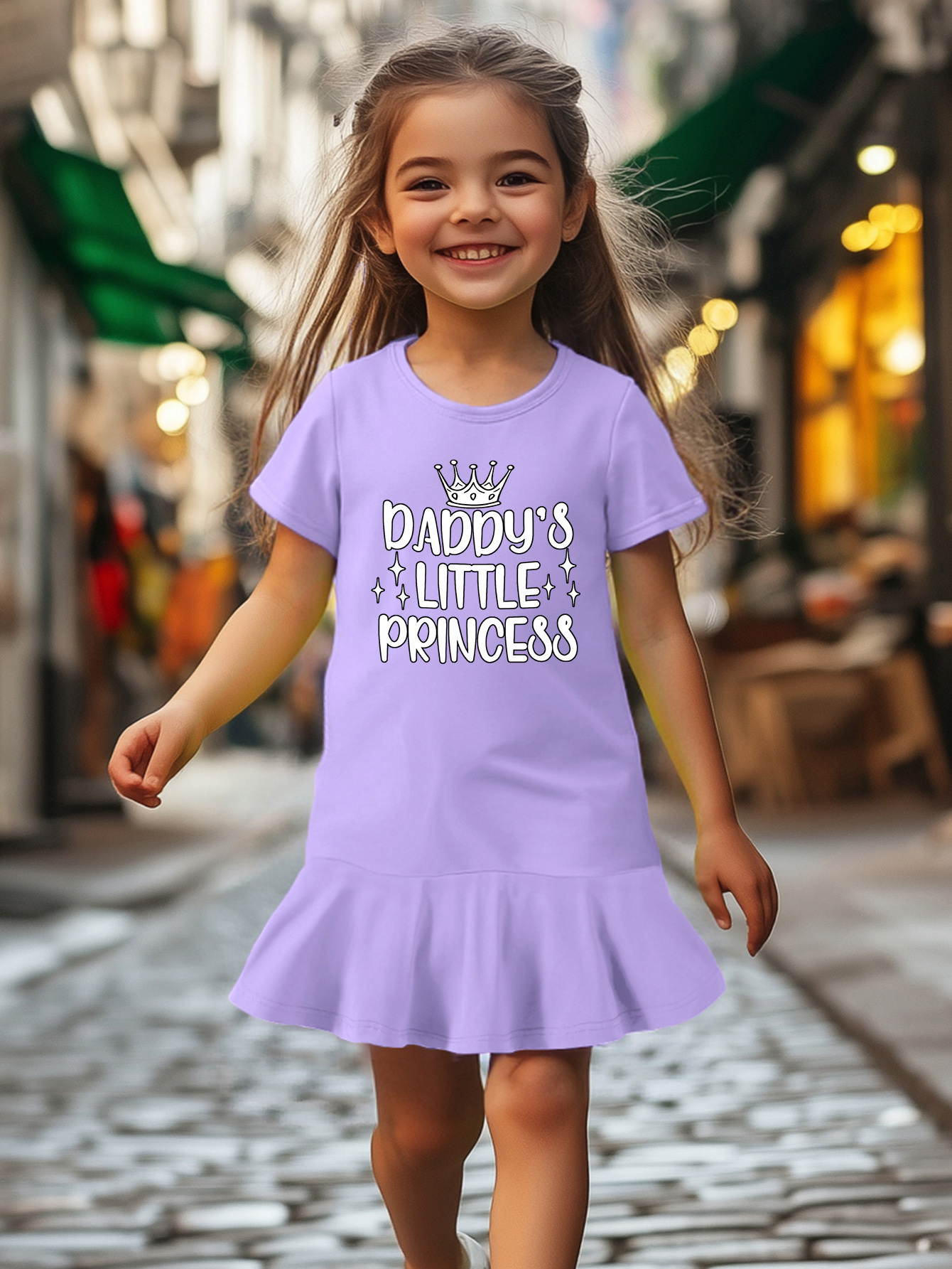 open lace back dress Daddy's Princess Dress / Hand Handprint Art / Father's Day Birthday Da main image 1