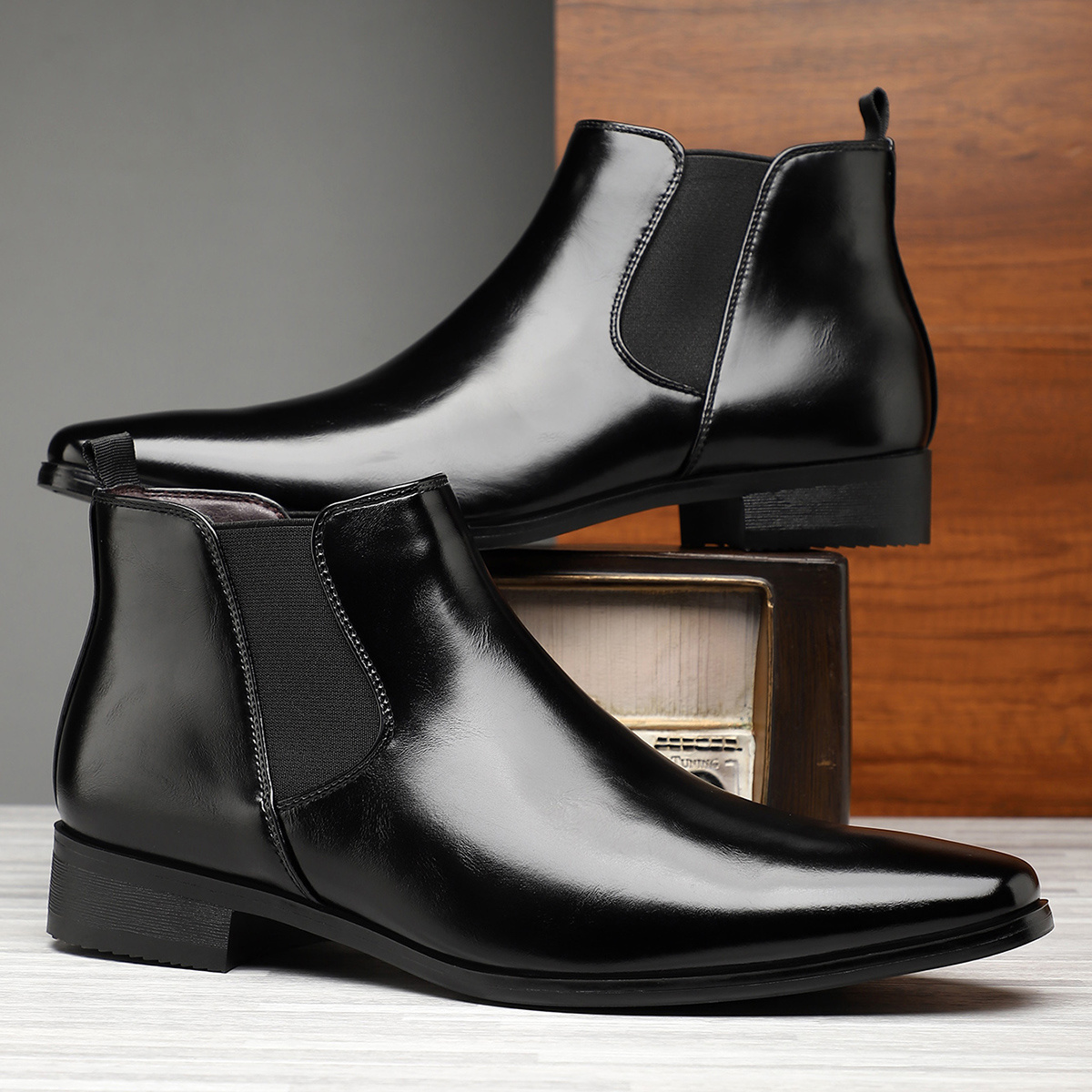 Llife SLIGHT SQUARE ZIP BOOTS